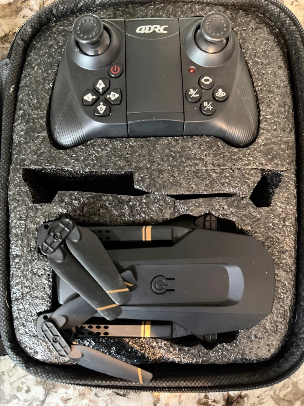 Foldable RC Drone with Controller - Black